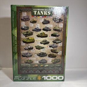 History of Tanks Eurographic‎ Jigsaw Puzzle War Military 1000 Piece Sealed WWII